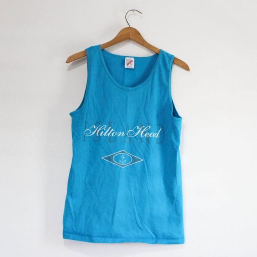 Vintage Hilton Head South Carolina Beach Tank Top Medium